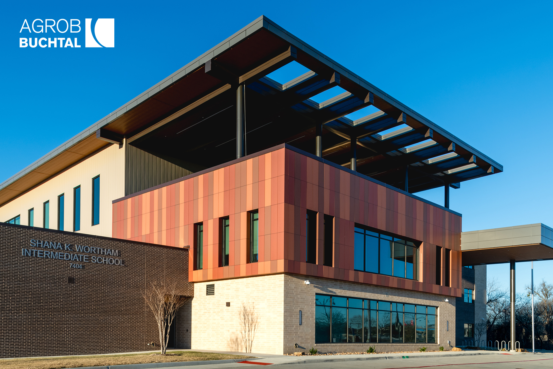 Wortham Intermediate School at Craig Ranch, Smooth KeraTwin Panels, Natura 397 Brick Red, 403 Red, 408 Red Brown