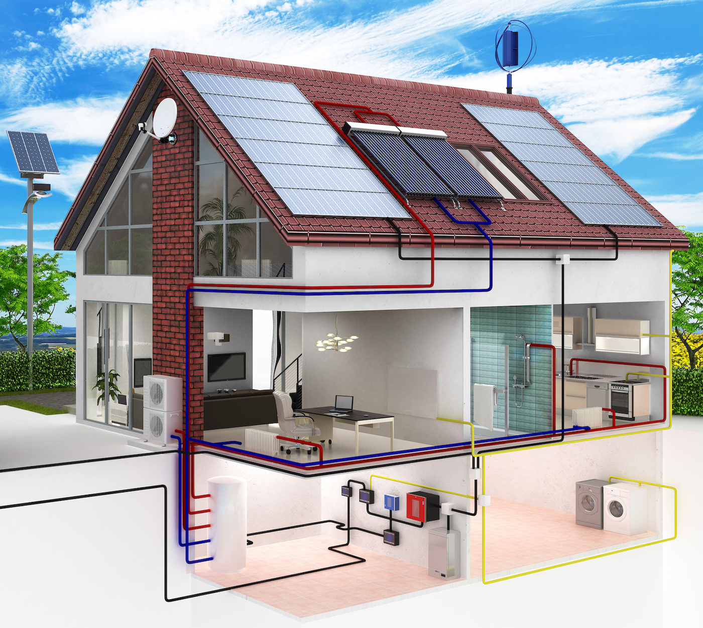 Design illustration of a passive house