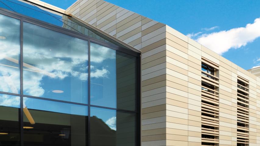 Self-cleaning and aesthetic Raiffeisen Forum, Mödling, Austria