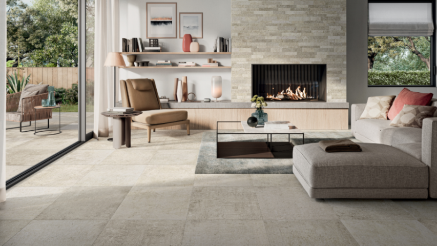 modern home sitting area featuring antibacterial tile